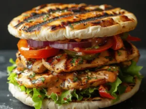 Mexican naan burger