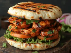 Tandoori naan burger